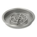 American Fire Glass 25 in Stainless Steel Round Drop-In Pan With 18 in Ring Burner SS-RSP-25-ASBL